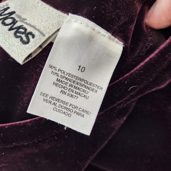 new moves velvet empire waist dark fairy midi dress womens sz 10 burgundy y2k 90 - Picture 4 of 9